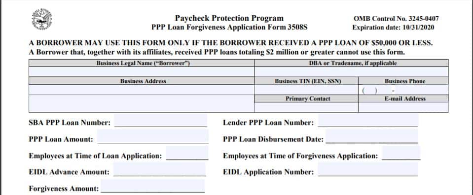 Form-3508S-PPP-Loan-Forgiveness-Application